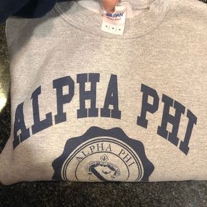 Alpha Phi crew neck sweatshirt